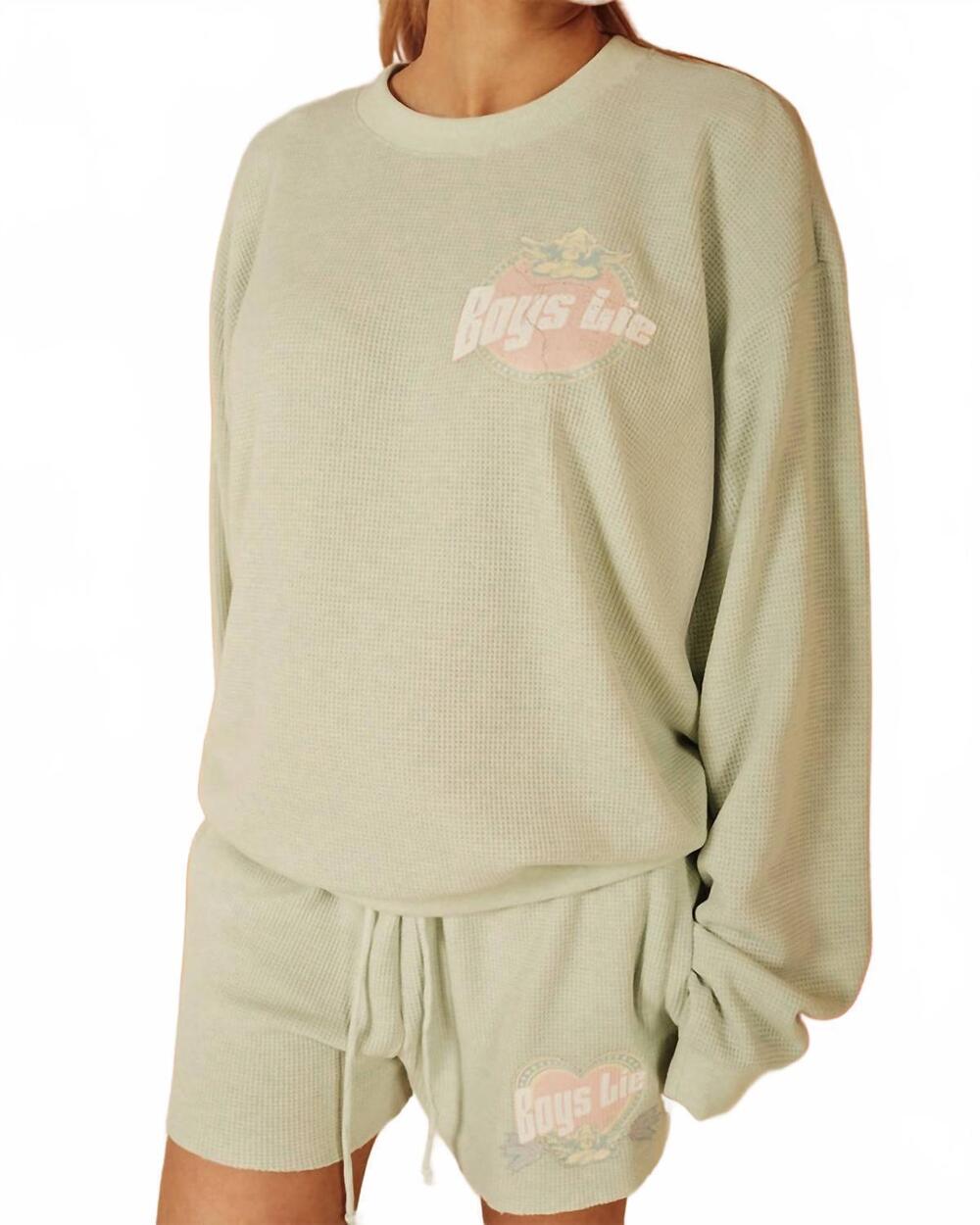 NEW BOYS LIE breakfast beers pastel basic shorts in sage